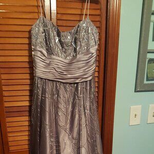Cachet Shell Color Spaghetti Strap Full Length Size 10